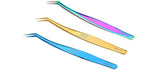 Angled Super Fine Tip Volume Eyelash Extension Stainless Tweezer MCS-20 ( Angled Tip for Volume ) Precision Vetus Stainless Tweezers