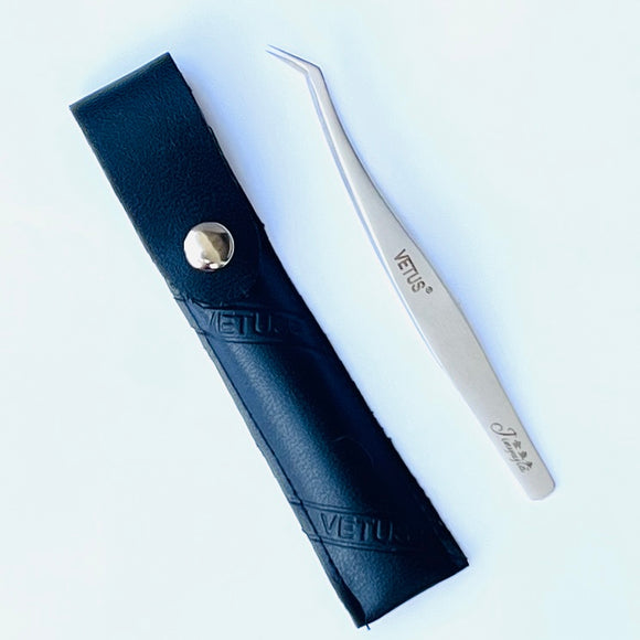 Electro-Optix Inc. Jinyujia Bent Tip Isolation Tweezer with Storage Case ( Super Fine Bent Tip) Precision Vetus Stainless Tweezers 