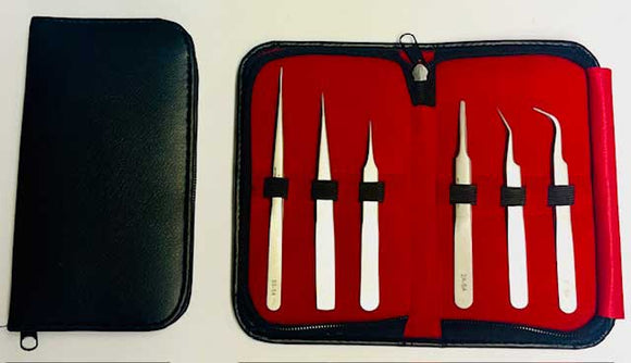 ESD SMD tweezers 125mm form F stainless steel, dissipative ESD SMD tweezers 125mm form F stainless steel, dissipative