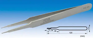 102-SA Type SS Tapered ( Long Fine Tip) High Precision Vetus Stainless Tweezers - Electro-Optix Inc.