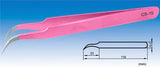 Electro-Optix Inc. CS-15 Type No.7 Pink Vetus Volume & Isolation Eyelash Extension Tweezer (Fine Curved Tip)   Vetus Stainless Tweezers vetustweezers Electro-Optix Inc.